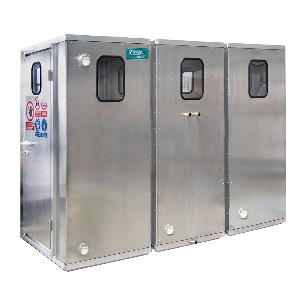 Bild 1 3-Kammer-Personalschleuse (Aluminium) - 4 Schleusentürer & 6 Seitenteile Bild 1 3-Kammer-Personalschleuse (Aluminium) - 4 Schleusentürer & 6 Seitenteile