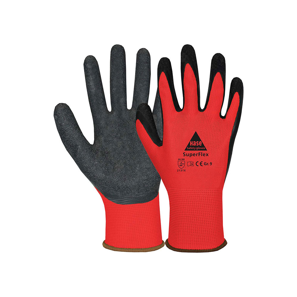 Bild 1 MKI GLOVES Schutzhandschuh Latex Superflex Grip Red